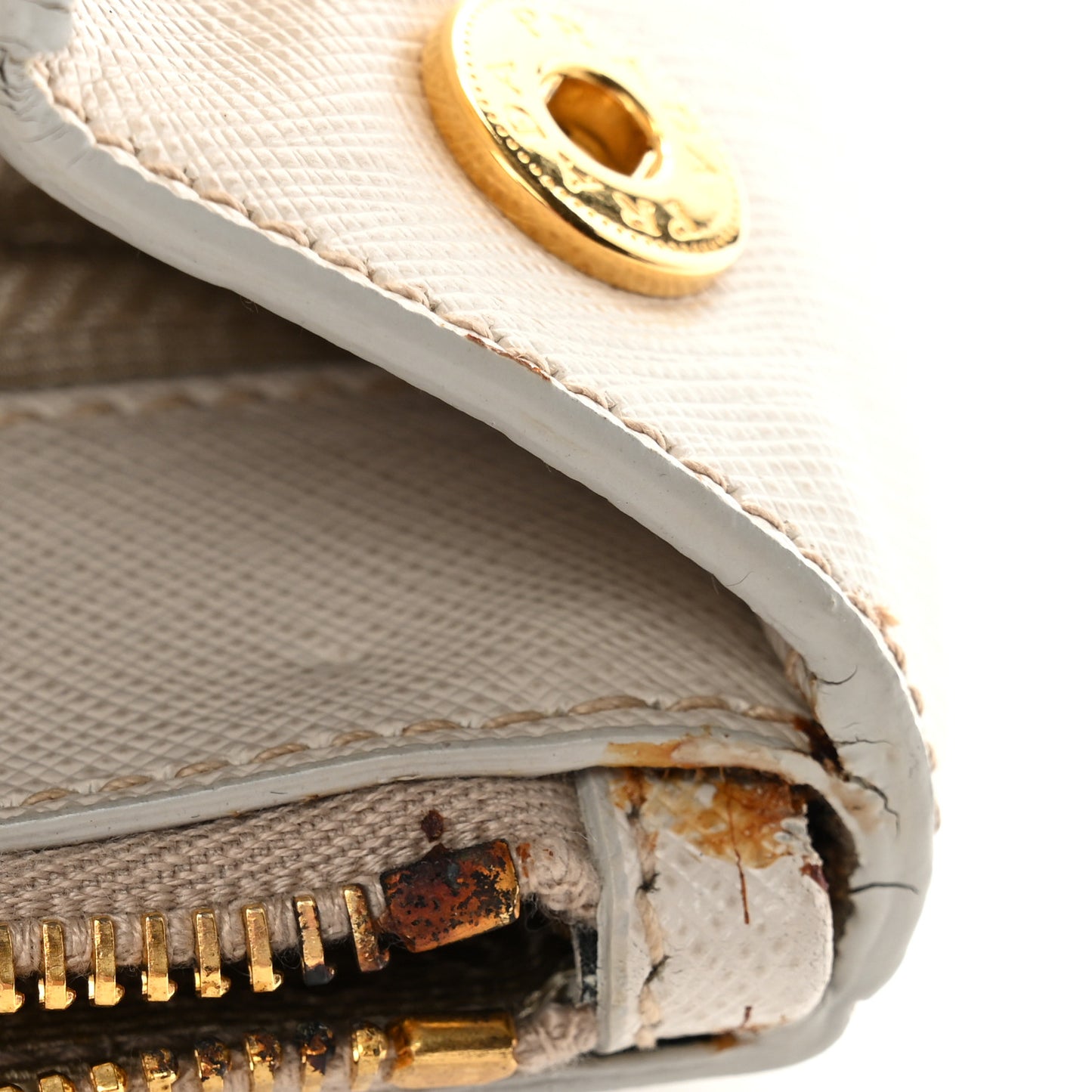 Saffiano Lux Large Galleria Double Zip Talco