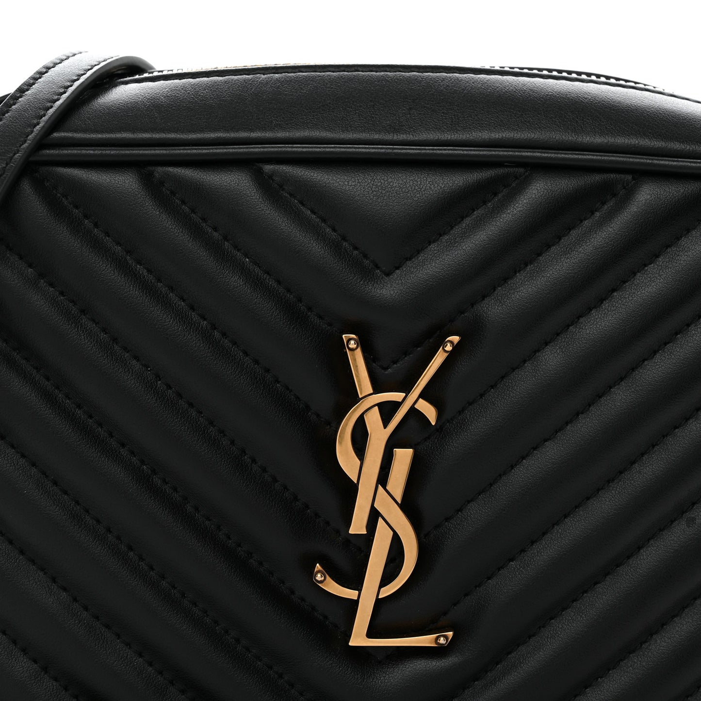 Calfskin Matelasse Monogram Lou Camera Bag Black