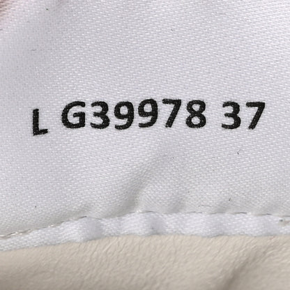 Chanel Suede Kidskin Womens CC Sneakers 37 White Green 9 of 10