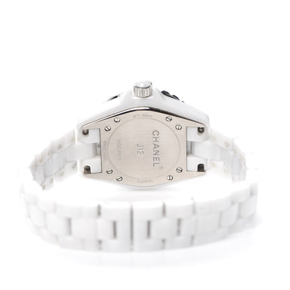 Chanel Stainless Steel Ceramic 33mm J12 Quartz Watch White 3 of 6
