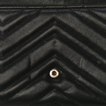 Gucci Calfskin Matelasse GG Marmont Chain Wallet Black 13 of 15