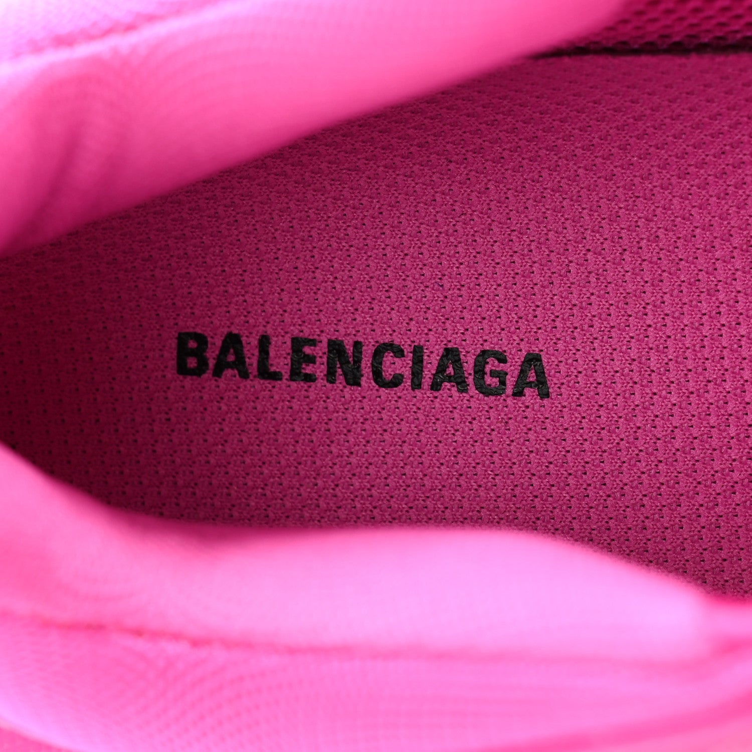 Balenciaga Fabric Mesh Clear Sole Fluo Womens Triple S Sneakers 36 Pink 6 of 7