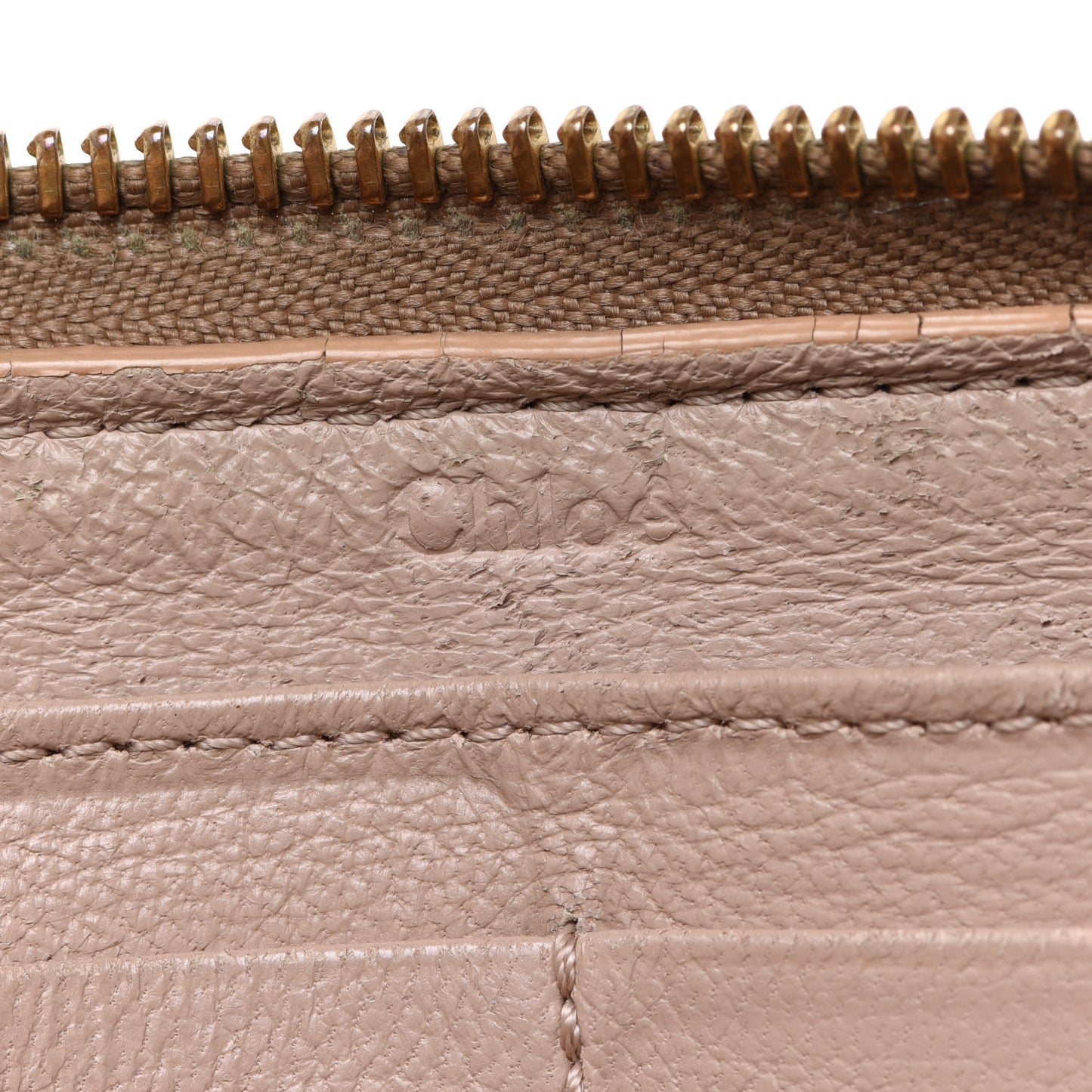Grained Lambskin Drew Long Wallet with Flap Nut