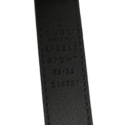 Gucci Moon Calfskin Pearl Double G 20mm Belt 85 34 Black Cream 3 of 5