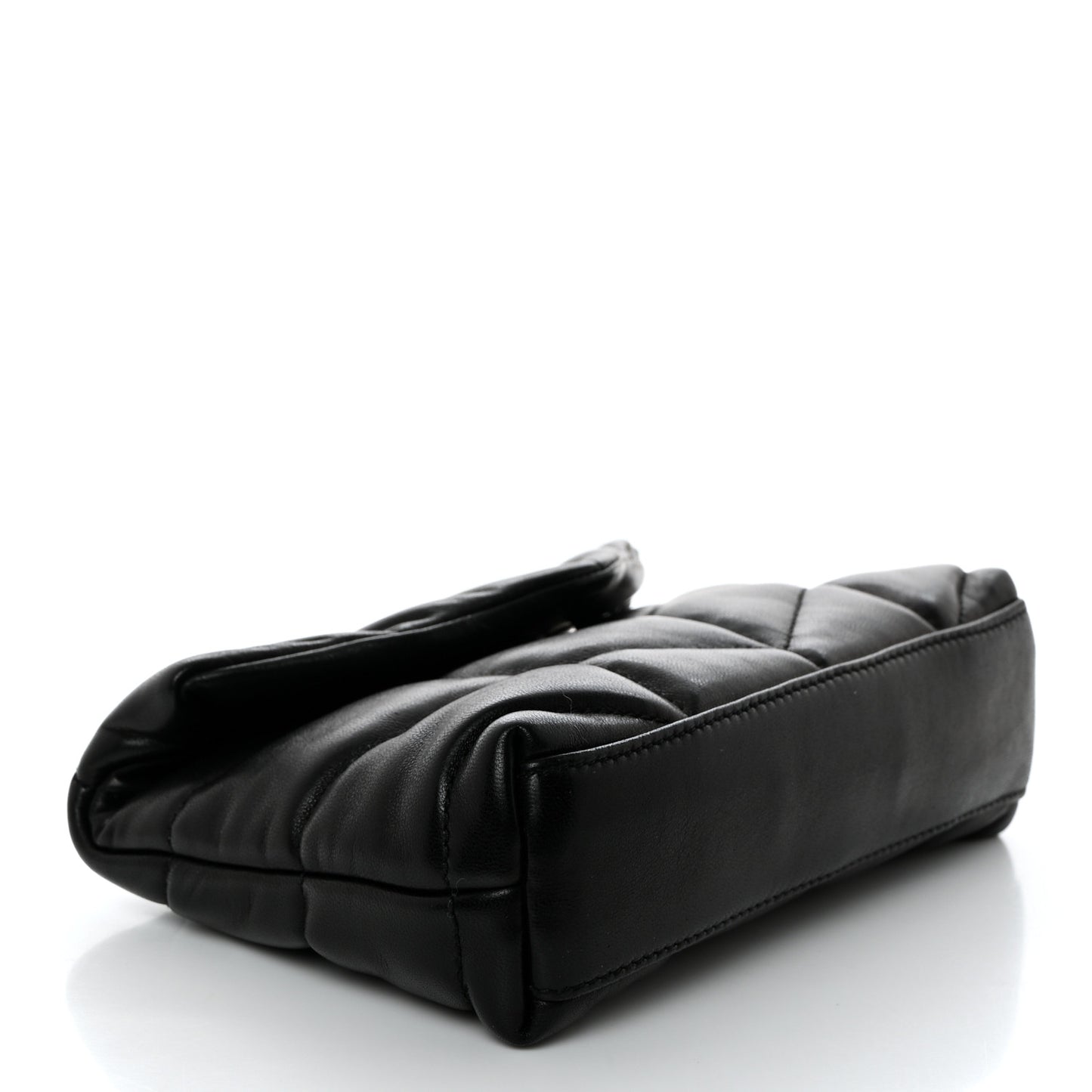 Lambskin Monogram Loulou Puffer Pouch Clutch Black