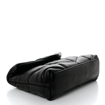 Saint Laurent Lambskin Monogram Loulou Puffer Pouch Clutch Black 5 of 8