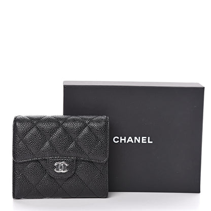 Chanel Caviar Quilted Compact Flap Wallet Black 8 of 8