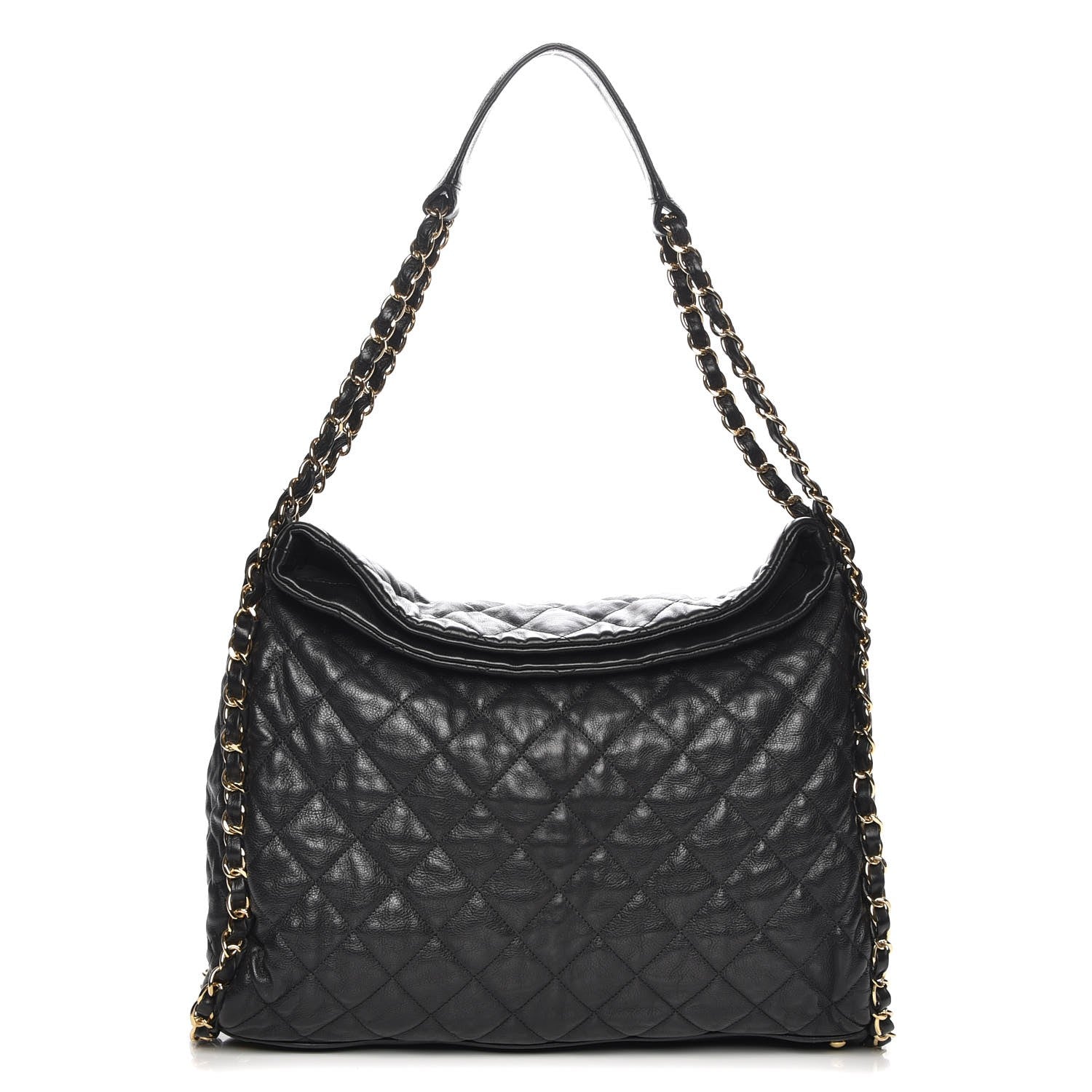 Chanel Calfskin Quilted Large Chain Me Hobo Black 1 of 8