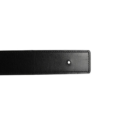 Hermes Togo Box 32mm Belt Strap 85 Black Blue Jean 5 of 9