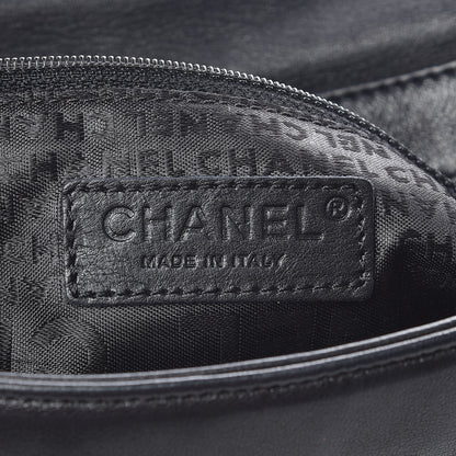 Chanel Lambskin Pleated CC Shoulder Bag Black 9 of 10