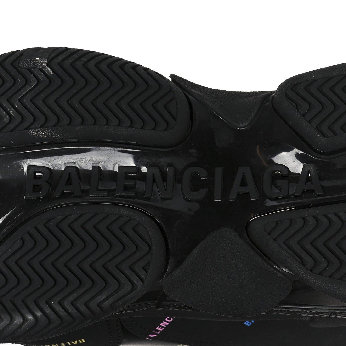 Technical Fabric Allover Logo Mens Triple S Sneakers 44 Black Multicolor