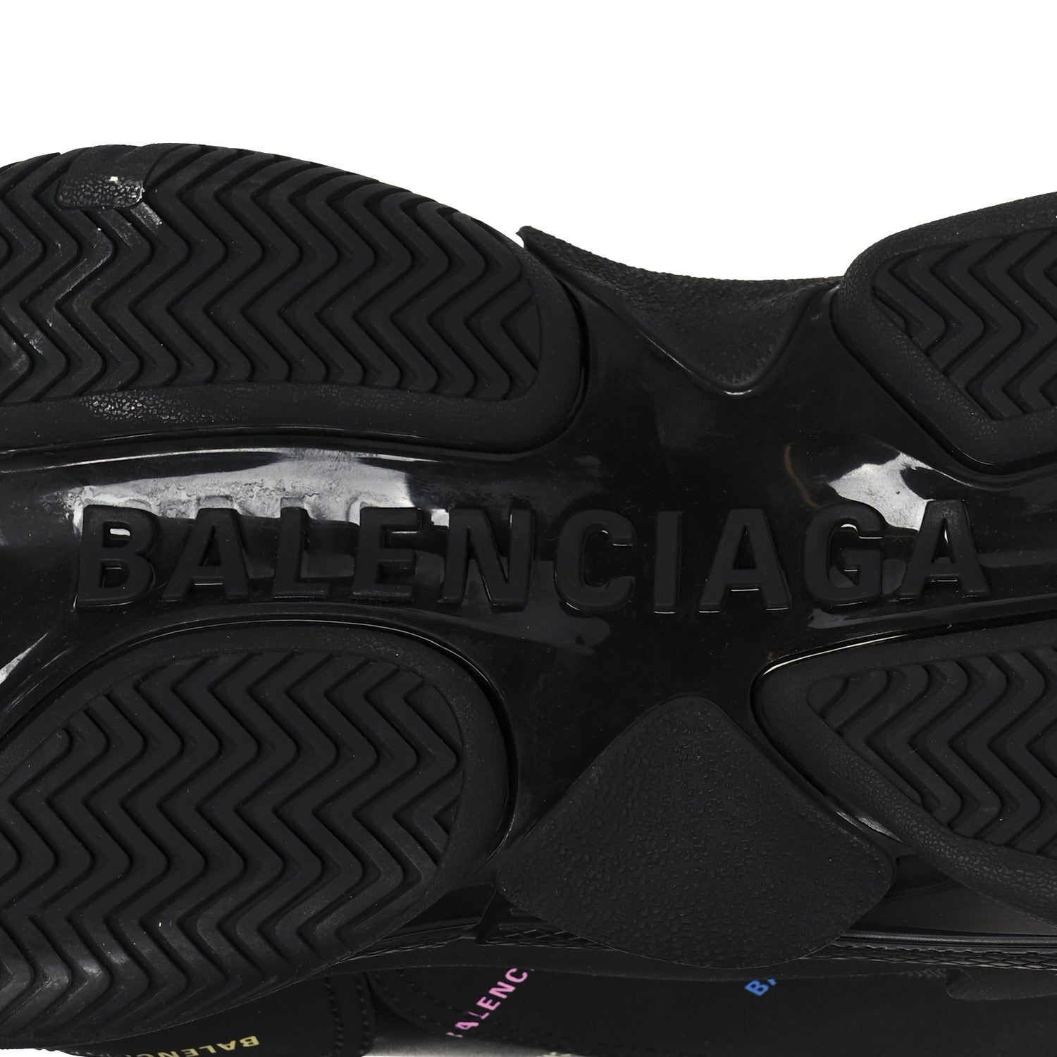 Balenciaga Technical Fabric Allover Logo Mens Triple S Sneakers 44 Black Multicolor 7 of 10