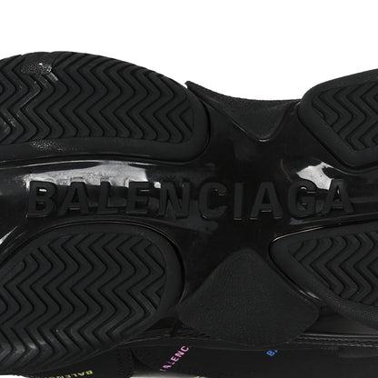 Balenciaga Technical Fabric Allover Logo Mens Triple S Sneakers 44 Black Multicolor 7 of 10