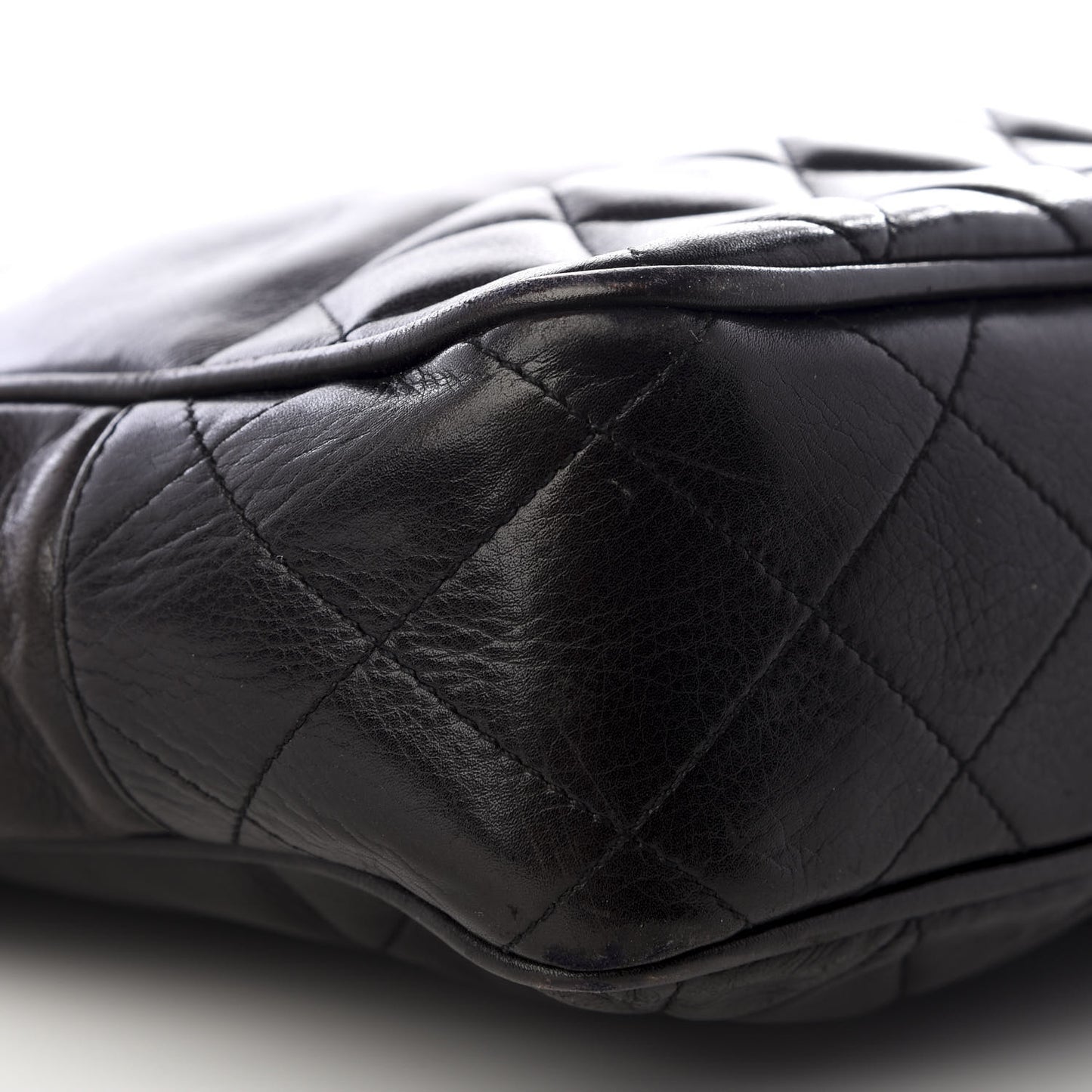Lambskin Shopping Tote Black