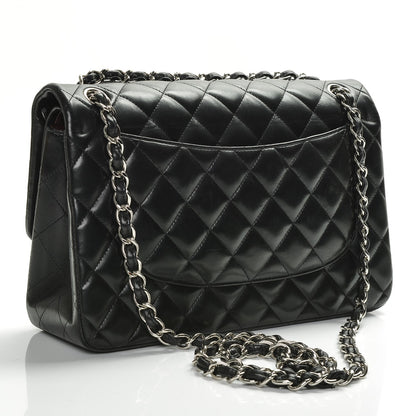 Chanel Lambskin Quilted Jumbo Double Flap Black 3 of 8