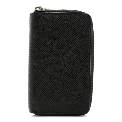 Louis Vuitton Taiga Zippy Coin Purse Vertical Black 1 of 8