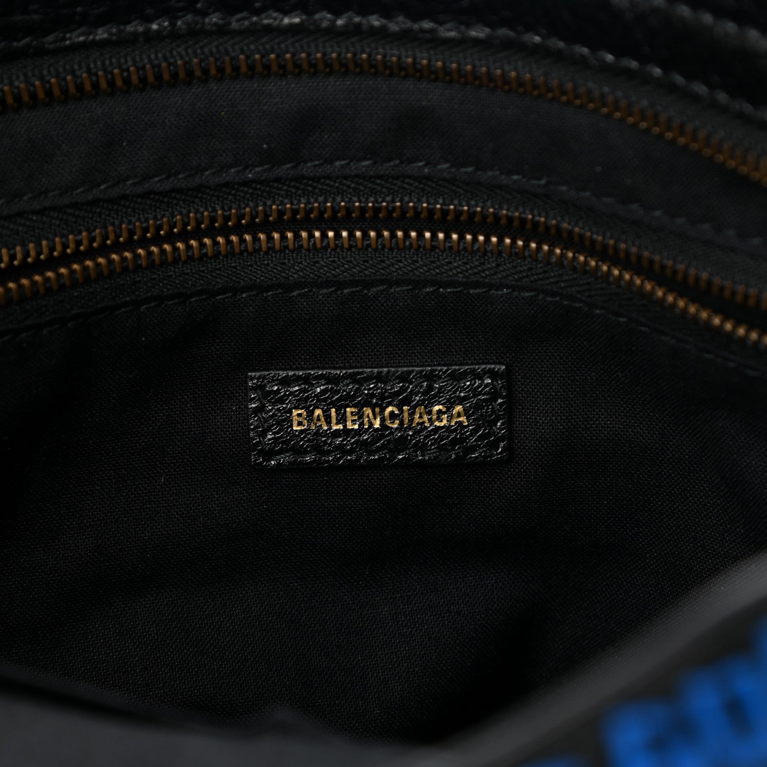 Balenciaga Agneau Arena Graffiti All Over Classic Hardware S City Black Bleu Violet 6 of 10