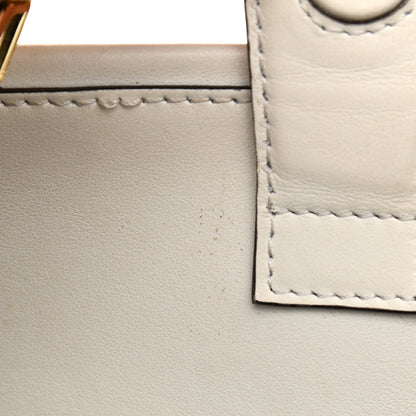 Fendi Vitello Century Opaco F is Fendi Bi-Color Small Runaway Satchel White Ice Black 11 of 15