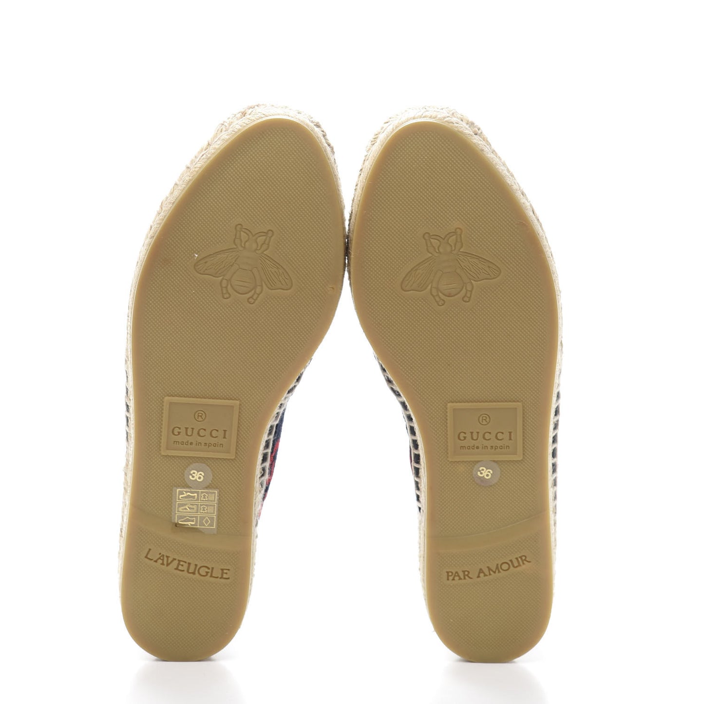 Terry Cloth GG Monogram Espadrilles 36 Blue Red