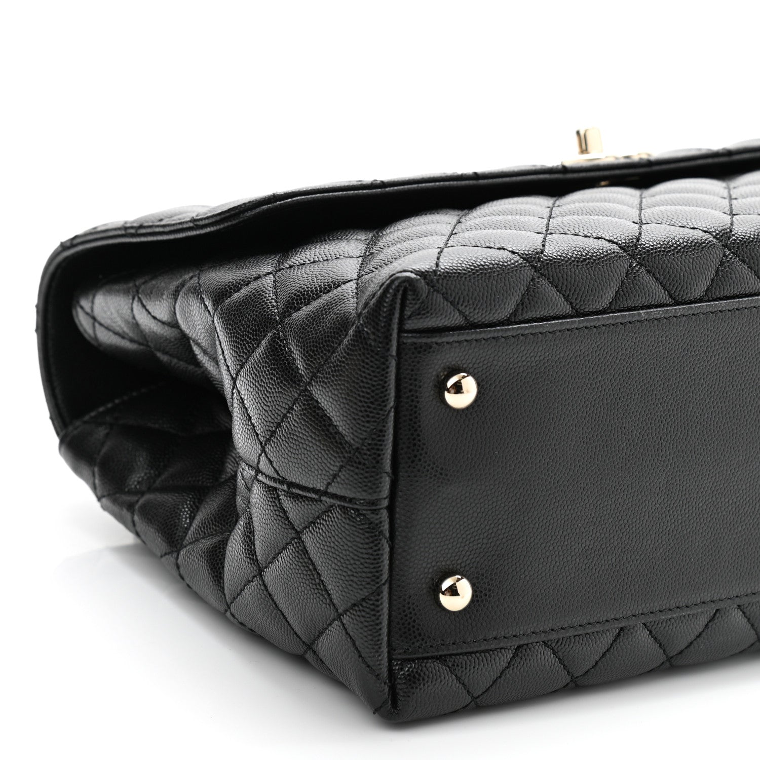 Chanel Caviar Quilted Medium Coco Handle Flap Black 18 of 19