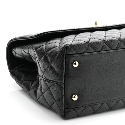 Chanel Caviar Quilted Medium Coco Handle Flap Black 18 of 19