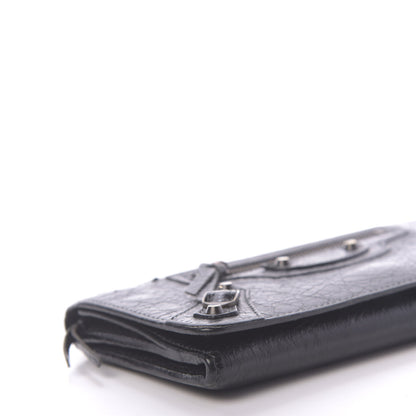 Balenciaga Agneau Classic Hardware Money Wallet Black 8 of 11