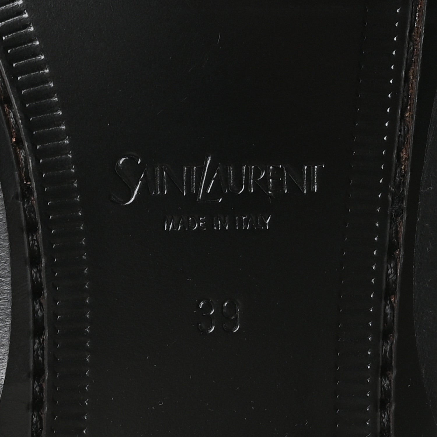 Saint Laurent Calfskin Penny Loafers 39 Black 7 of 9