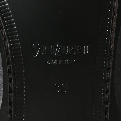 Saint Laurent Calfskin Penny Loafers 39 Black 7 of 9