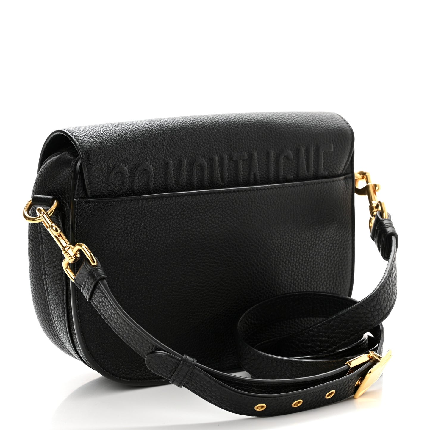 Grained Calfskin Medium Bobby Flap Black