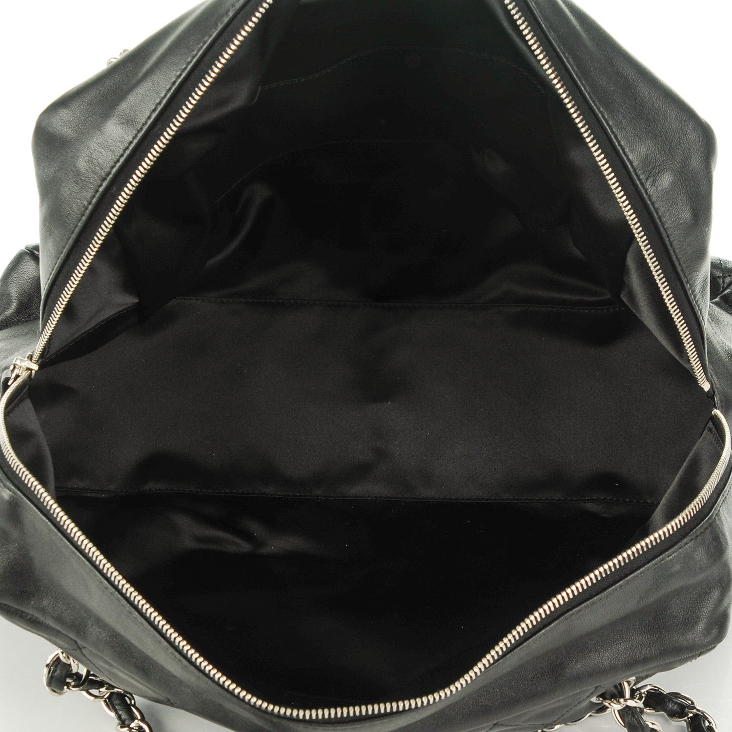 Chanel Lambskin Quilted Chain Around Tote Black 5 of 7