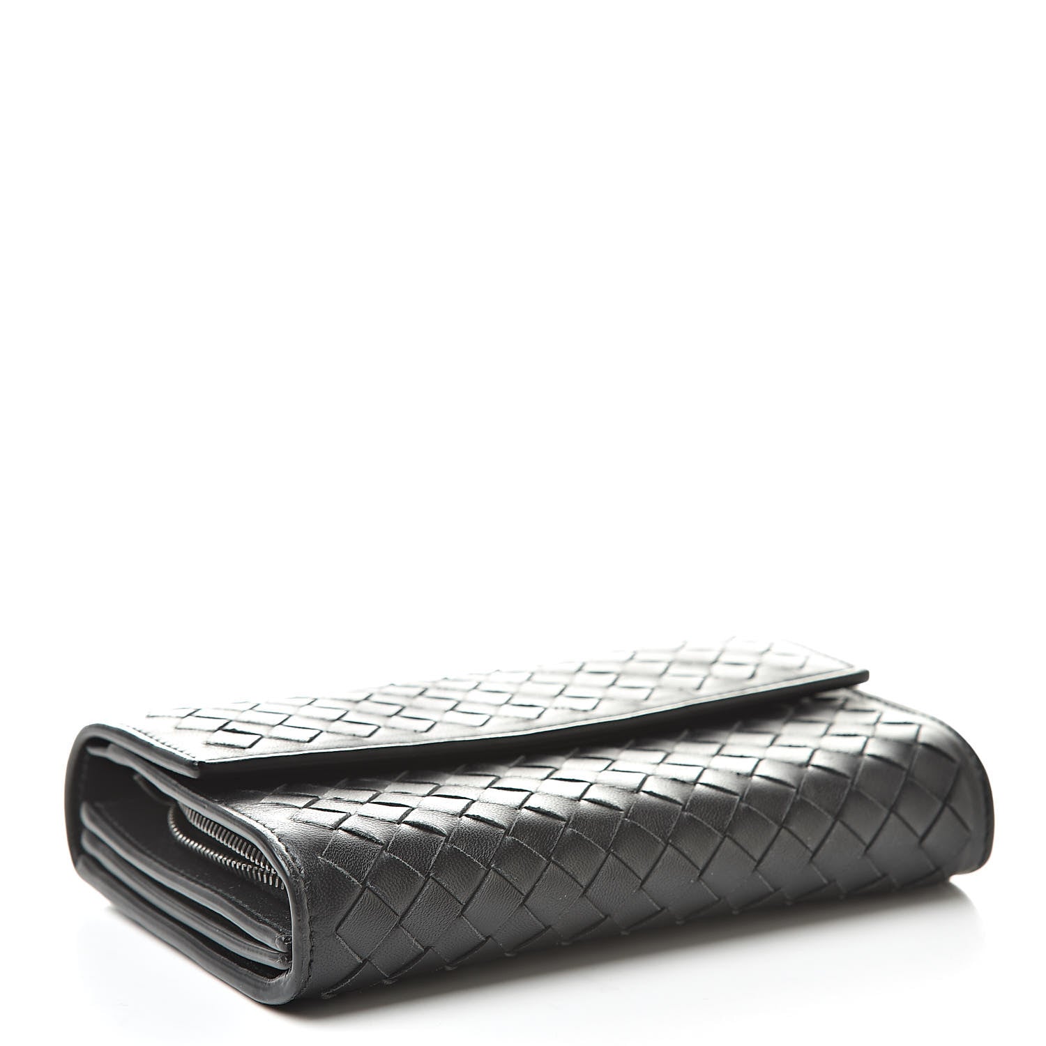 Bottega Veneta Nappa Intrecciato Continental Compact Wallet Black 4 of 8