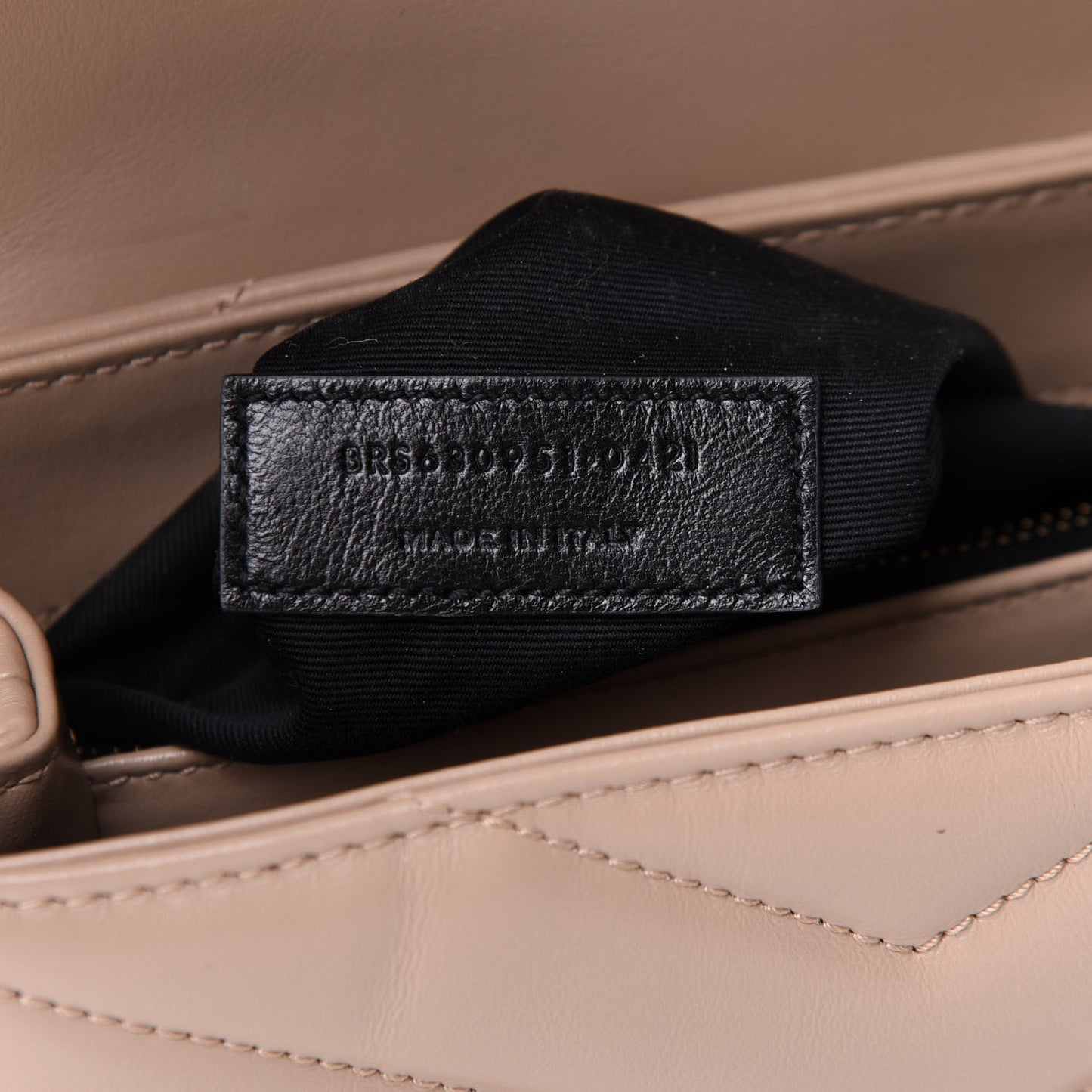 Calfskin Y Quilted Monogram Toy Loulou Crossbody Bag Dark Beige