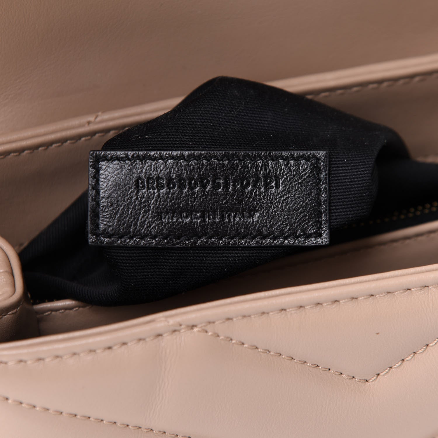Saint Laurent Calfskin Y Quilted Monogram Toy Loulou Crossbody Bag Dark Beige 8 of 12