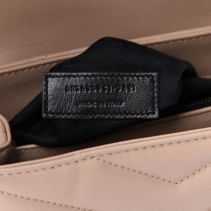 Saint Laurent Calfskin Y Quilted Monogram Toy Loulou Crossbody Bag Dark Beige 8 of 12