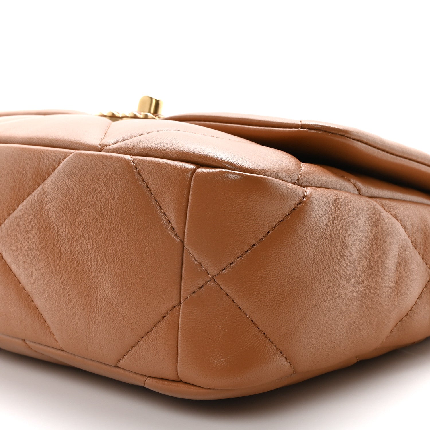 Chanel Lambskin Quilted Medium Chanel 19 Flap Brown 10 of 11