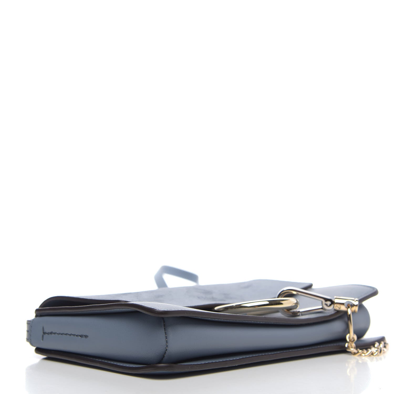 Chloe Suede Calfskin Small Faye Shoulder Bag Ash Blue 4 of 9