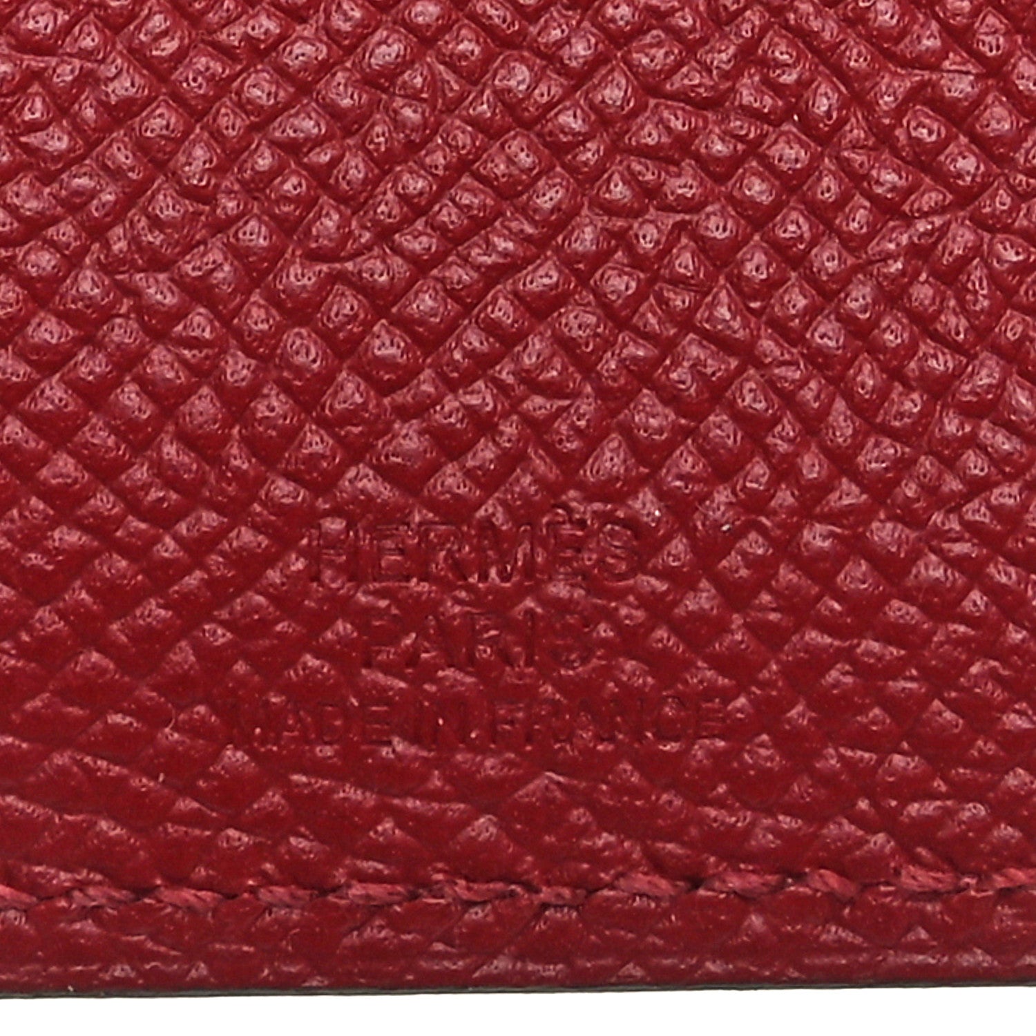 Hermes Epsom Tarmac PM Passport Holder Rouge Grenat 6 of 8