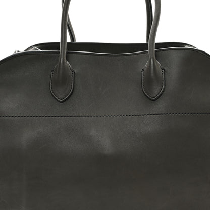 The Row Polished Saddle Calfskin Soft Margaux 15 Koala Grey 7 of 10