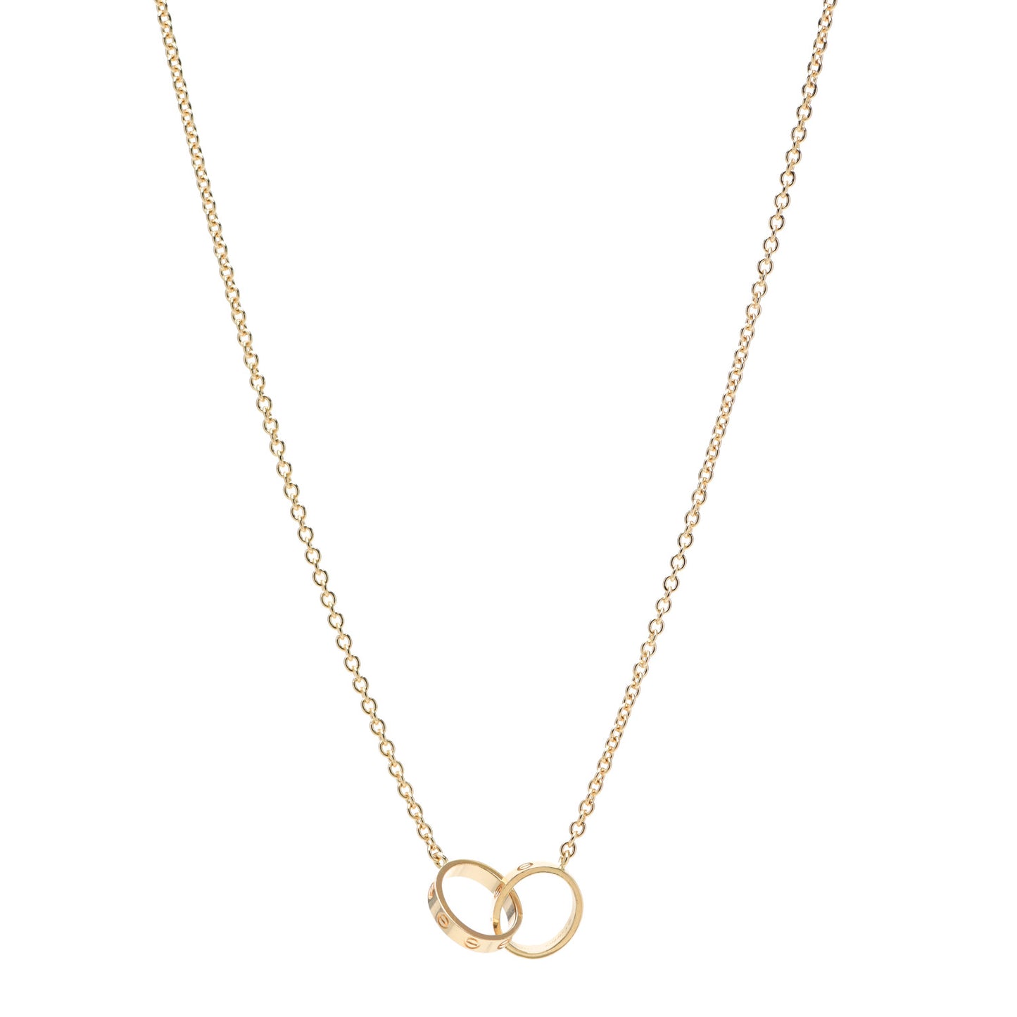 18K Yellow Gold Interlocking LOVE Necklace