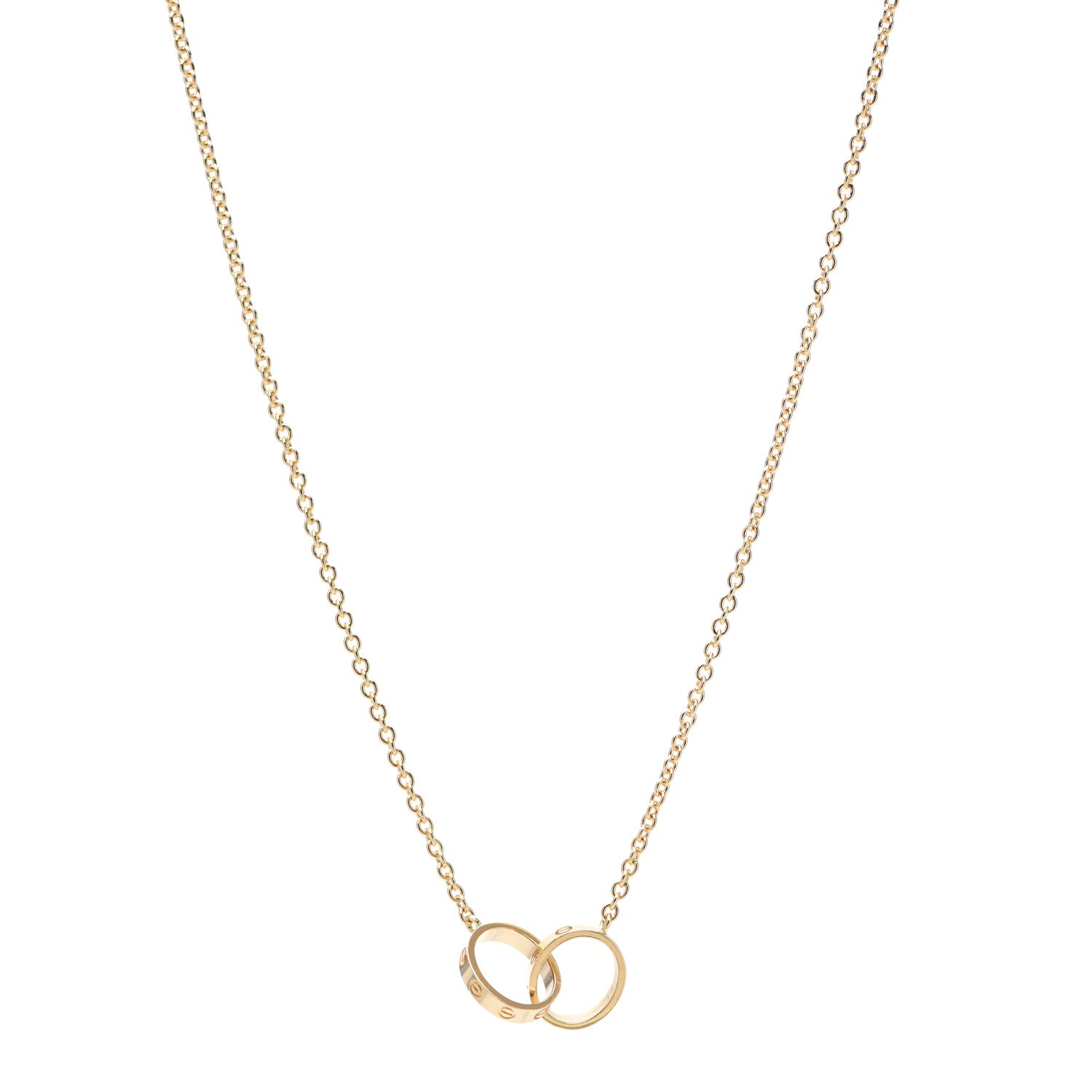 Cartier 18K Yellow Gold Interlocking LOVE Necklace 1 of 7