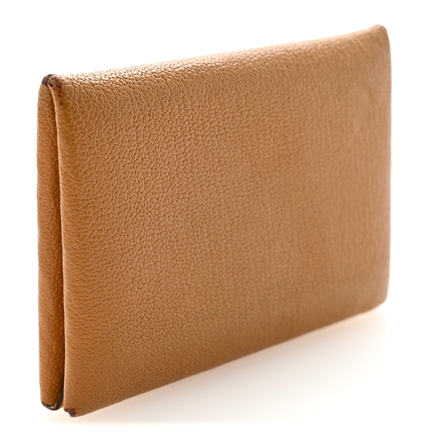 Hermes Chevre Mysore Verso Calvi Card Case Caramel Vert Fizz 3 of 7