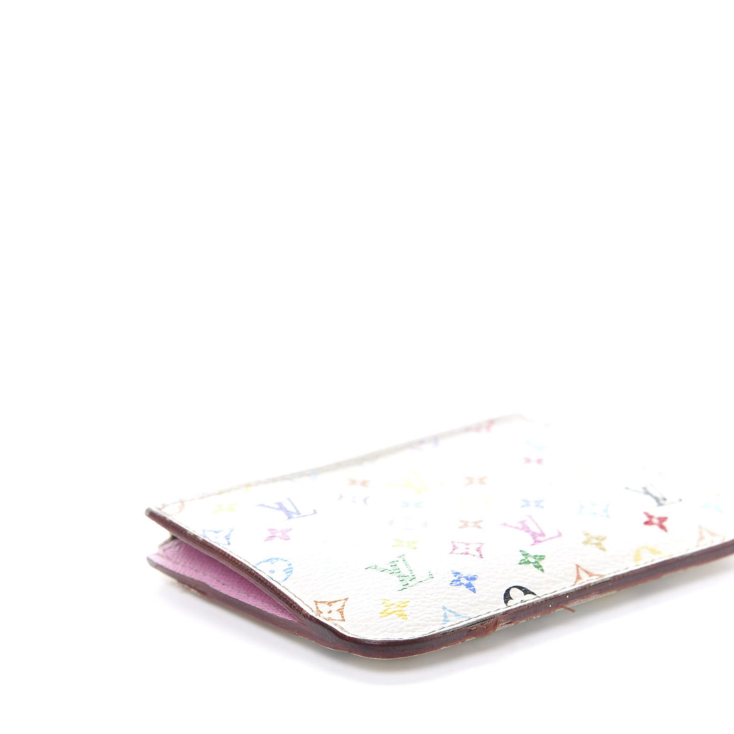 Monogram Multicolor Key Pouch White Litchi