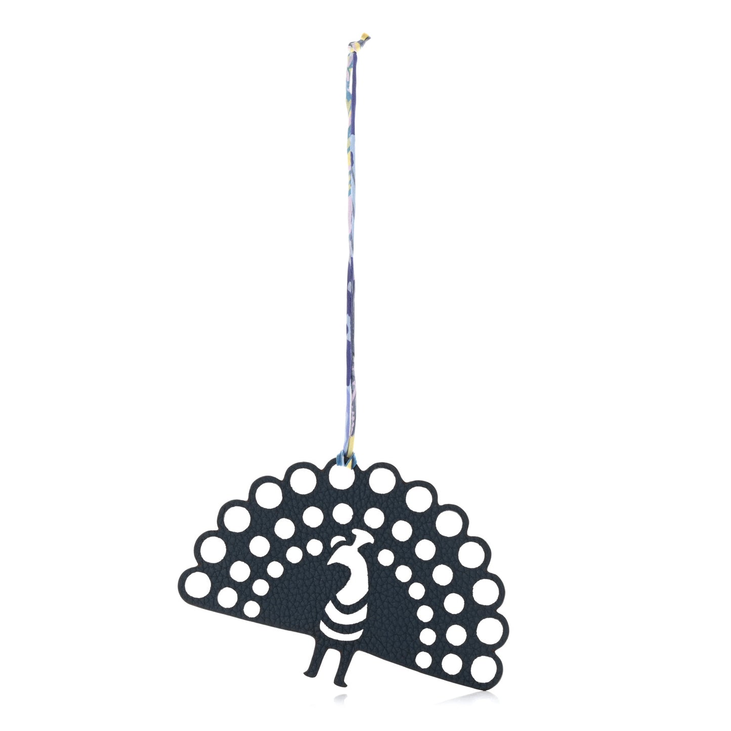 Epsom Togo Petit H Peacock Bag Charm Multicolor