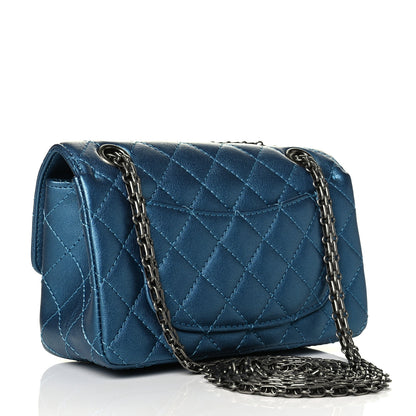 Chanel Metallic Sheepskin Quilted 2.55 Reissue Mini Flap Blue 2 of 7