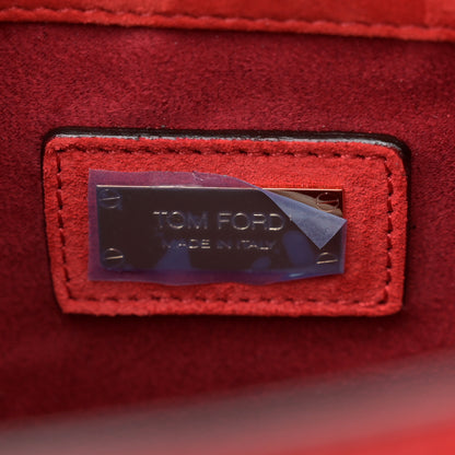 Tom Ford Patent Calfskin Maxi Chain Natalia Large Shoulder Bag Red 6 of 13