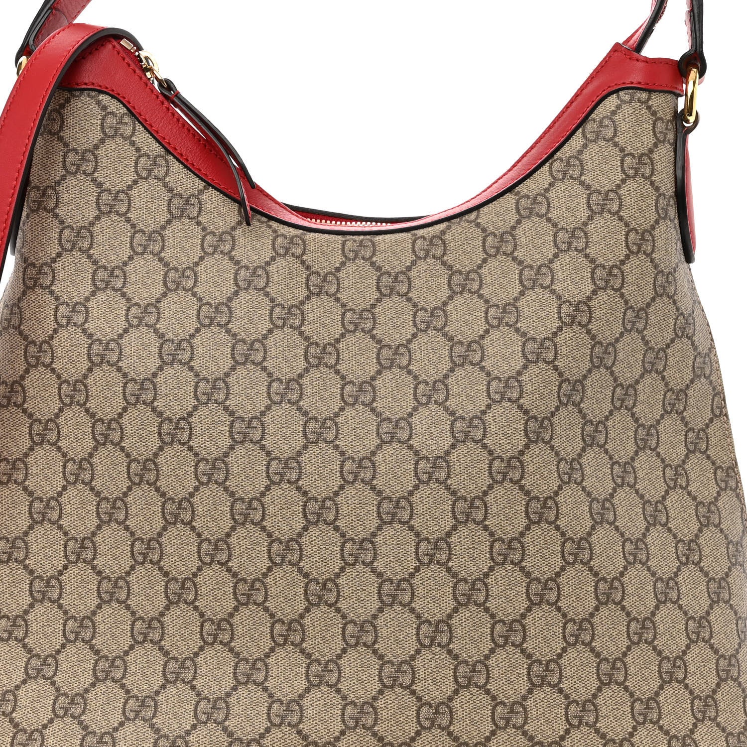 Gucci GG Supreme Monogram Linea A Hobo Red 6 of 8