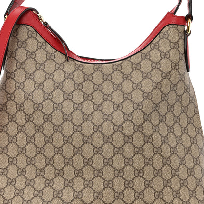 Gucci GG Supreme Monogram Linea A Hobo Red 6 of 8