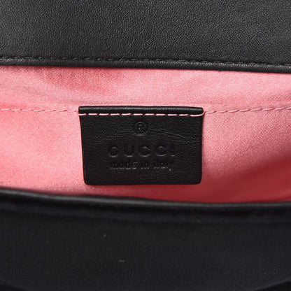 Gucci Velvet Matelasse Mini GG Marmont Shoulder Bag Black 6 of 7