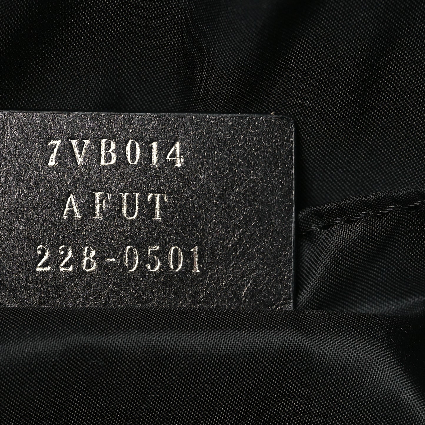 Calfskin Nylon FF Logo Embossed Changing Bag Black