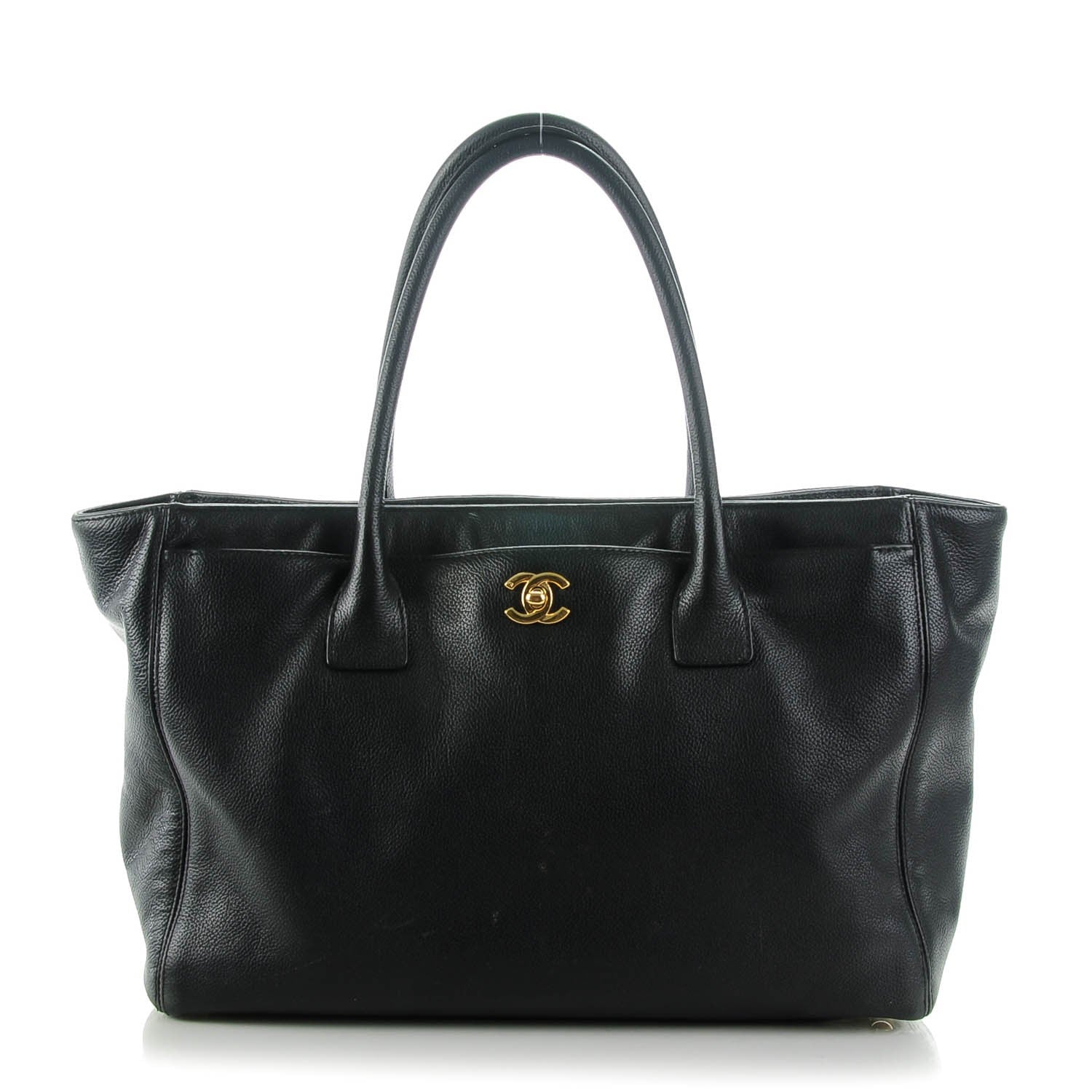 Chanel Calfskin Cerf Executive Shopper Tote Black 1 of 8